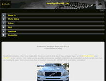 Tablet Screenshot of headlightfacelift.com